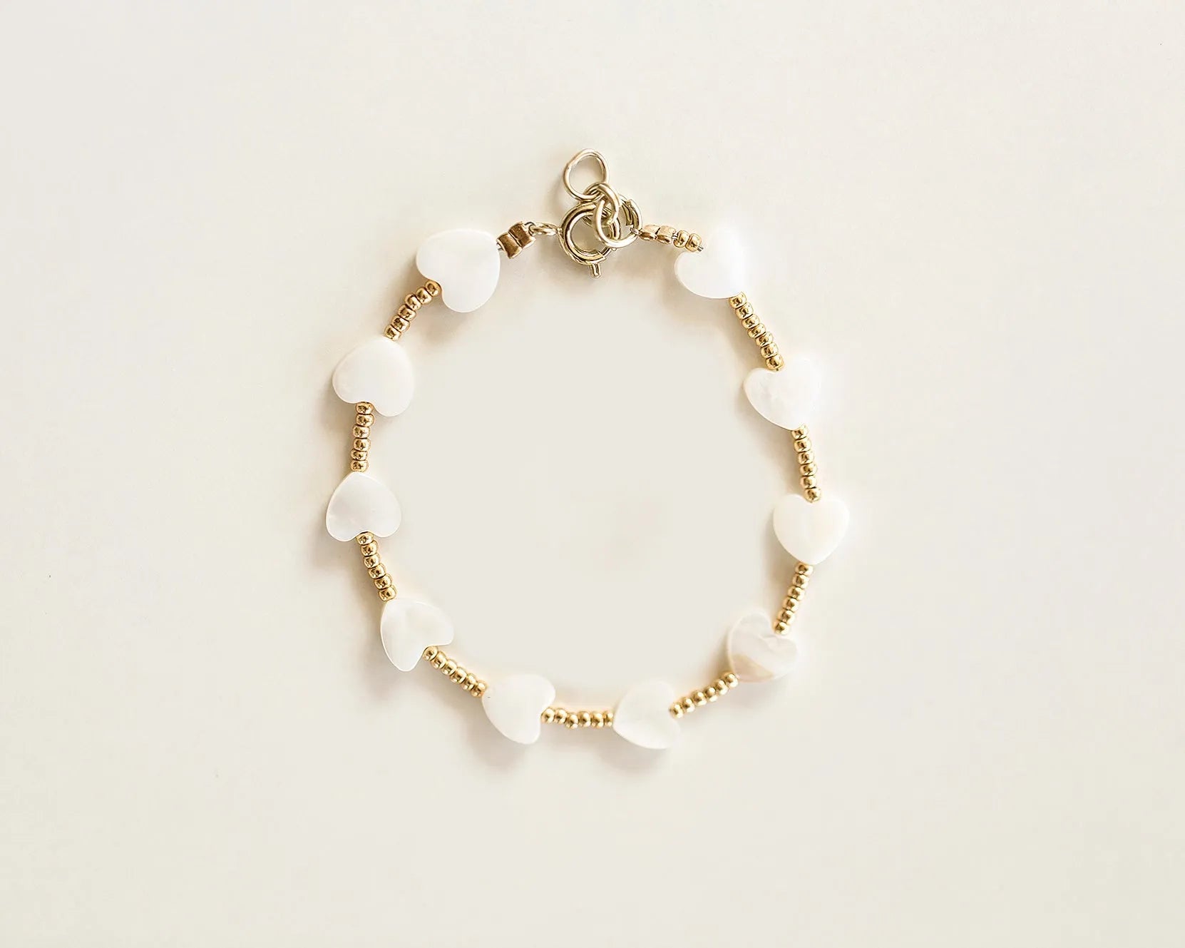 Mommy Me Heart of Gold Bracelet 14K Gold Filled