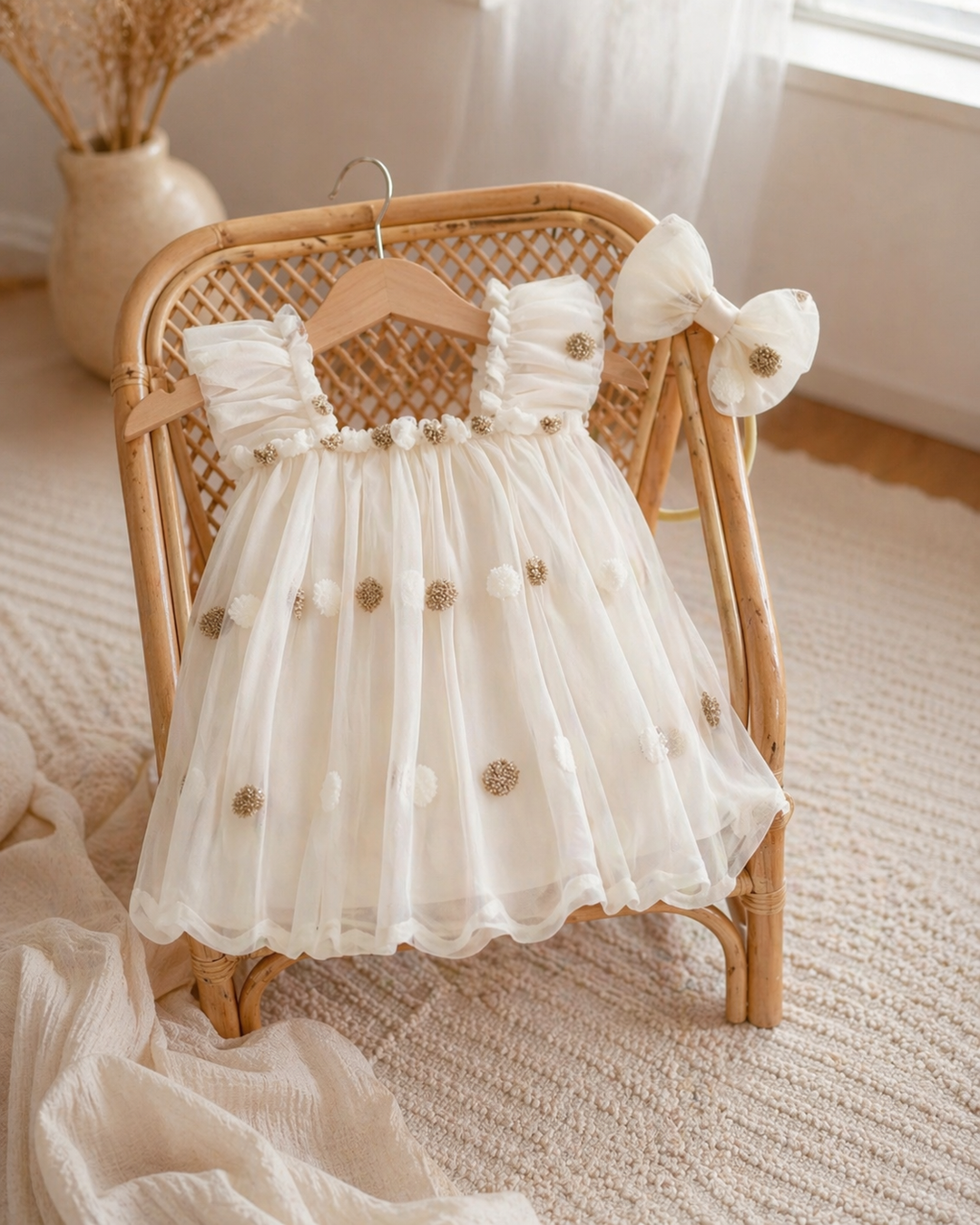 Golden Dottie Tulle Dress