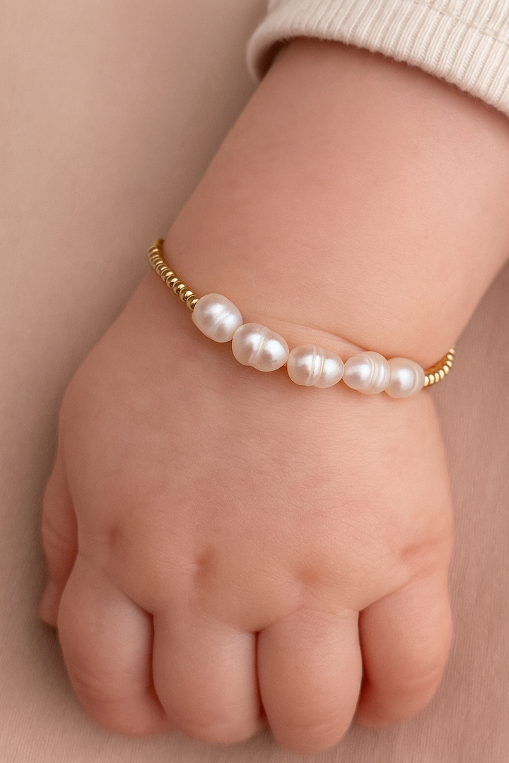 Mommy & Me Little Lady Pearl Bracelet - 14K Gold Filled
