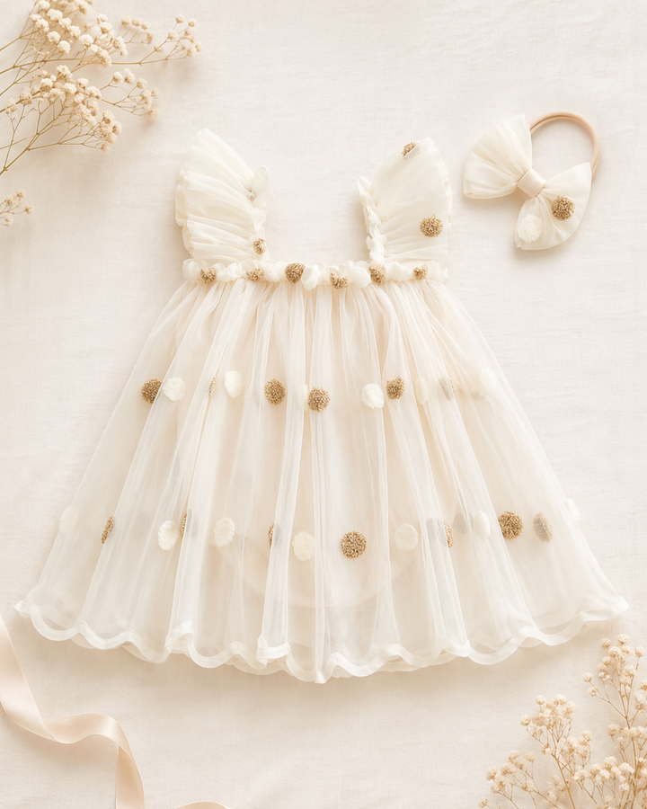 Golden Dottie Tulle Dress