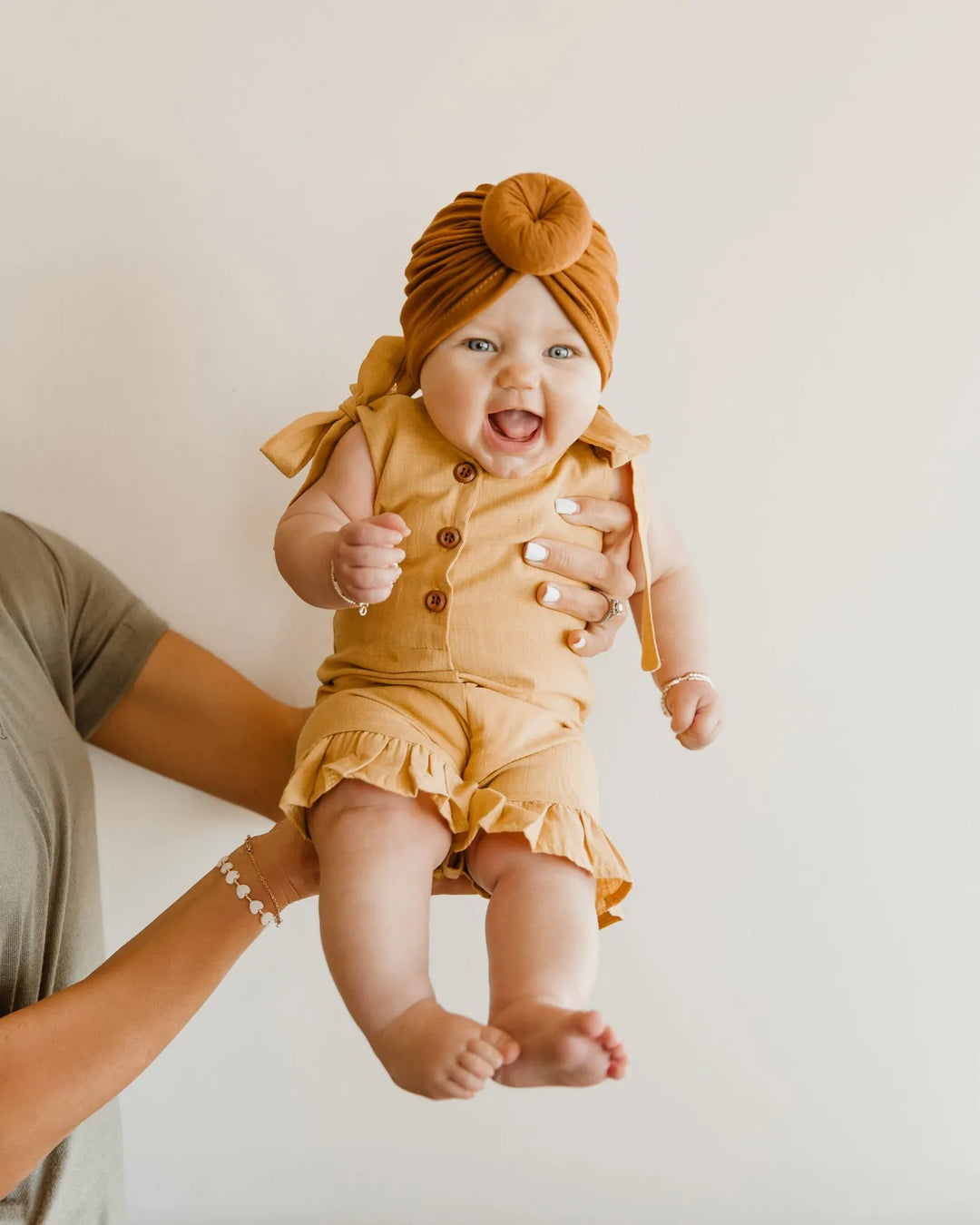 Jules Romper in Earthy Orange