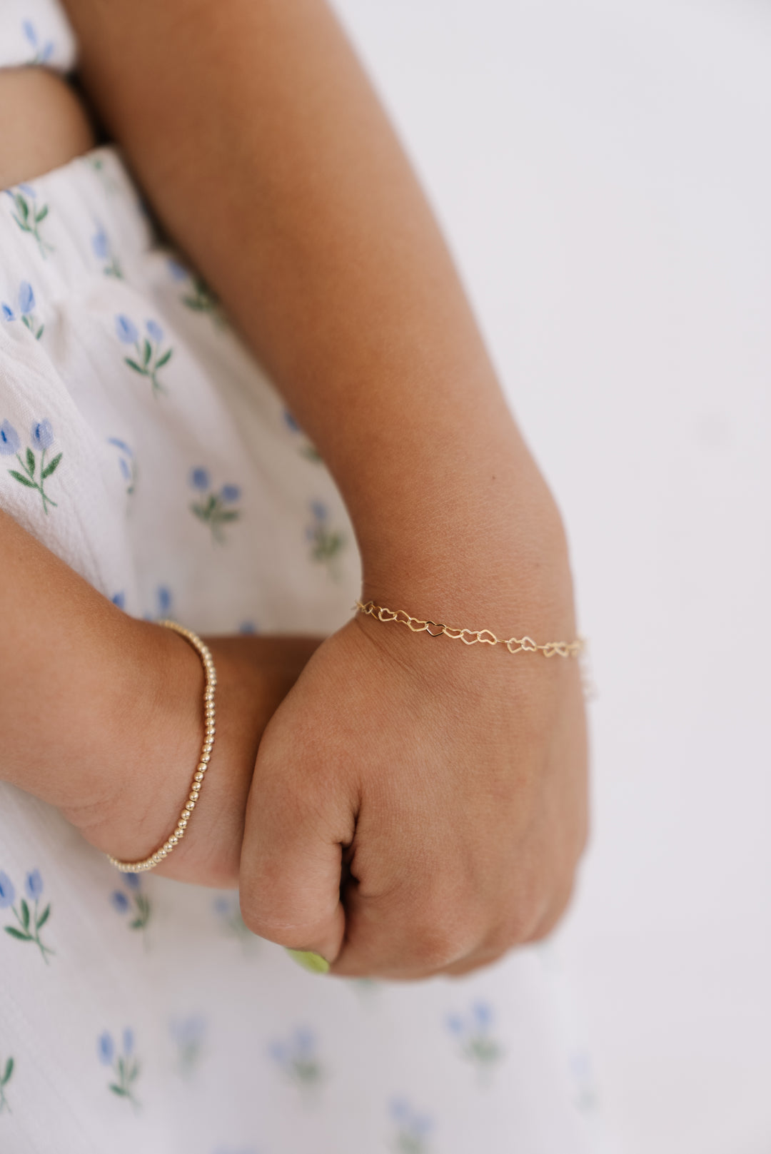 Mommy & Me Dainty Gold Beaded Bracelet - 14K Gold Filled