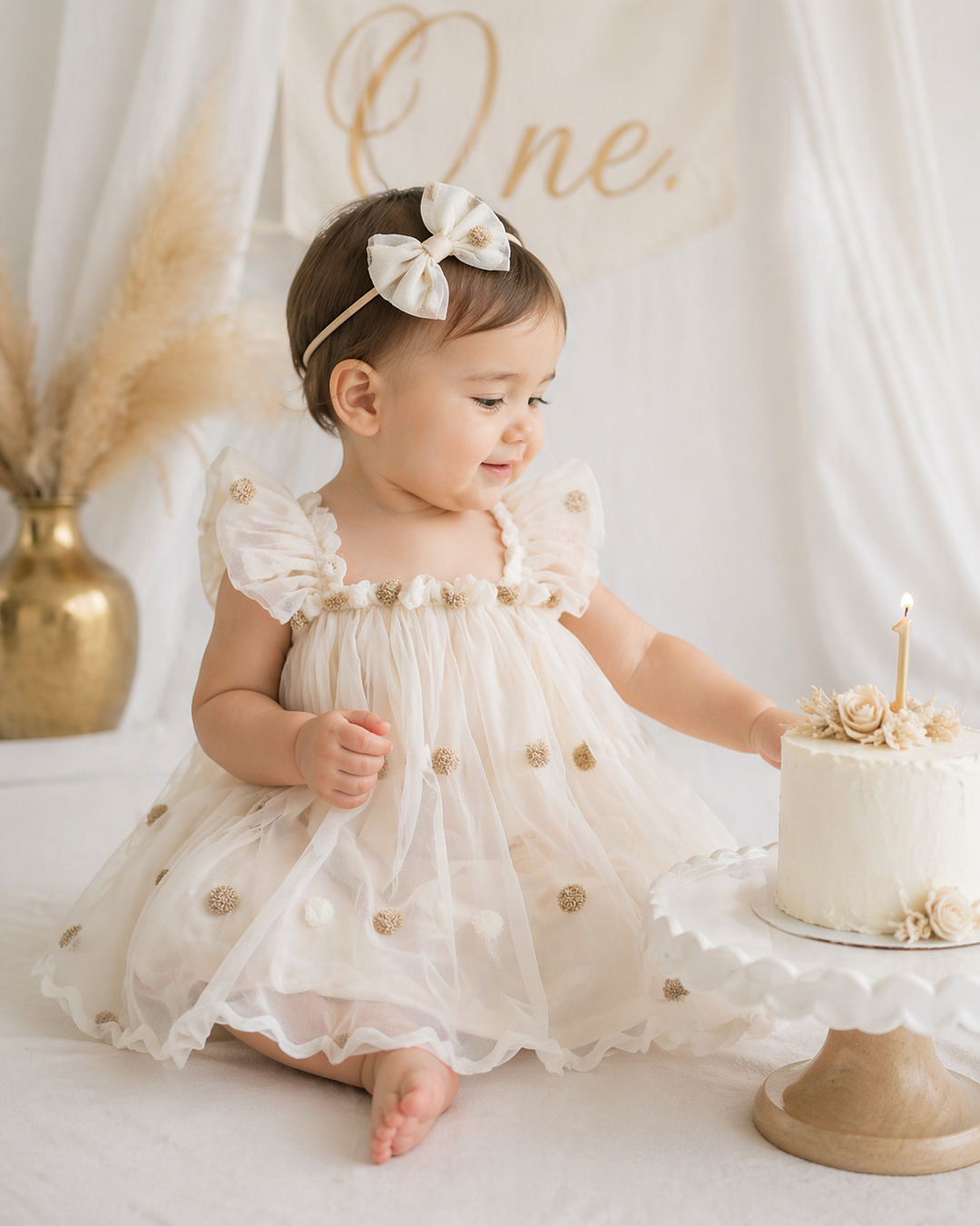 Golden Dottie Tulle Dress