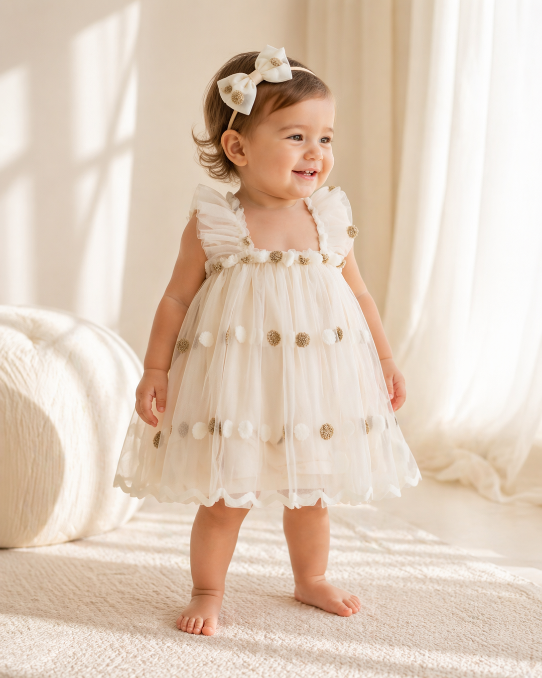 Golden Dottie Tulle Dress