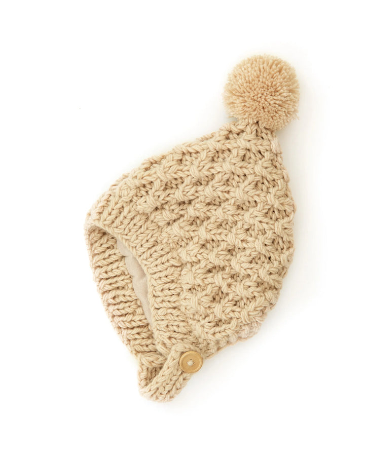 Noelle Knit Beanie in Light Brown