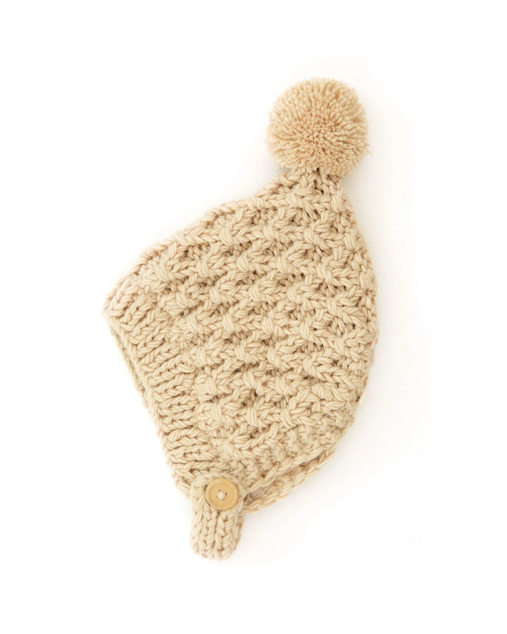 Noelle Knit Beanie in Light Brown