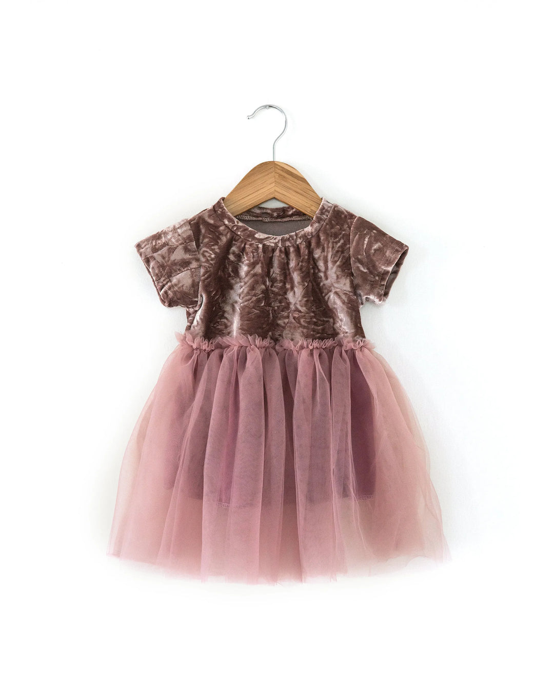 Velvet Tutu Dress in Mauve - Reverie Threads