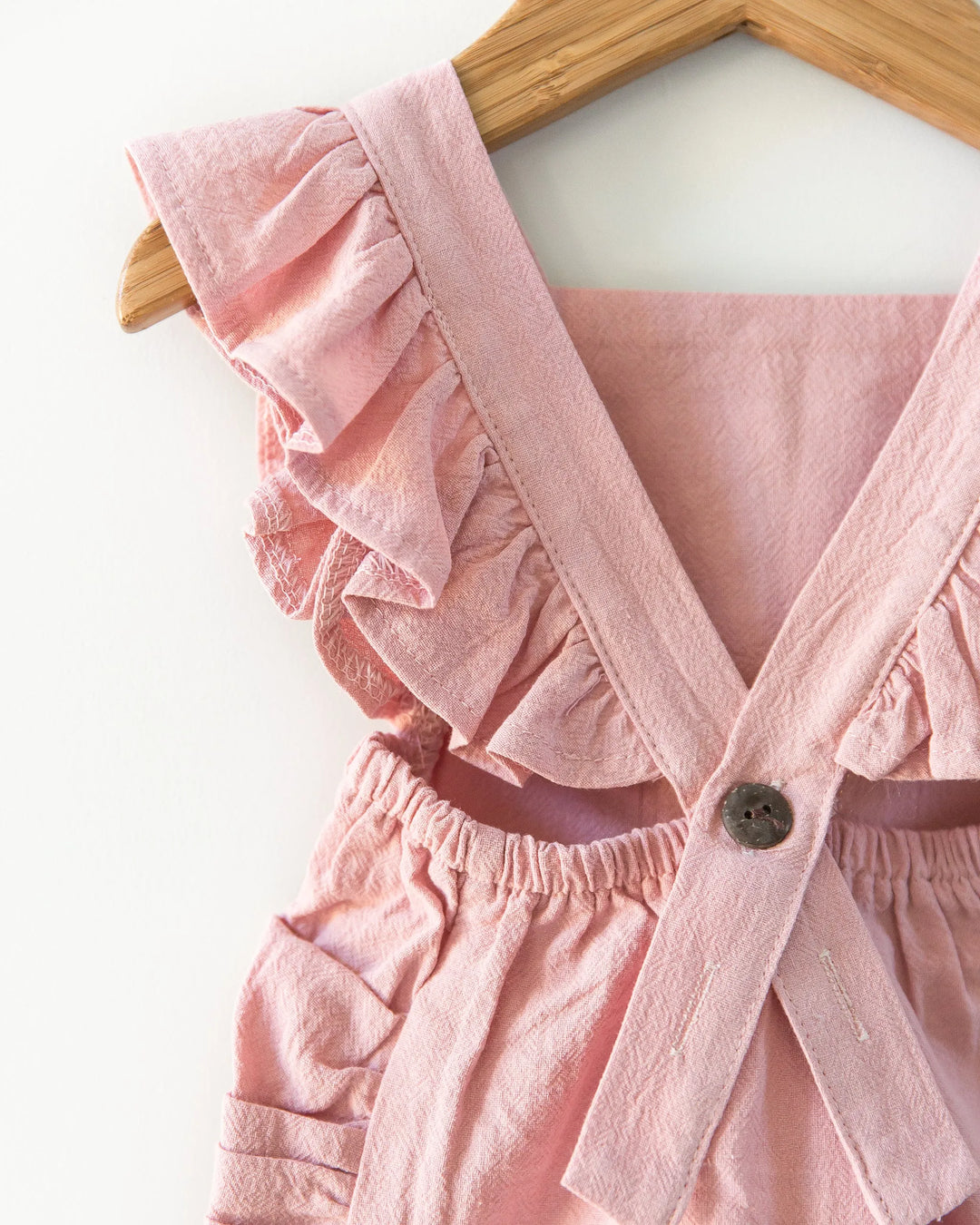 Evelyn Romper in Blush Pink - Reverie Threads