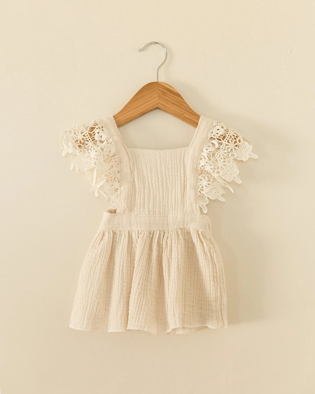 Heidi Lace Sleeve Dress in White - Reverie Threads