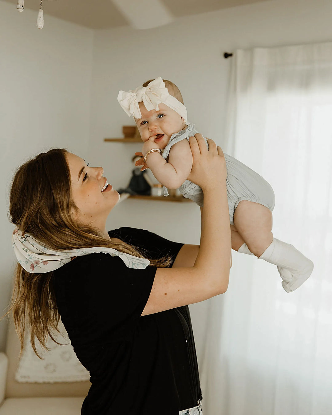 Hot Mess Nylon Headband in Ivory