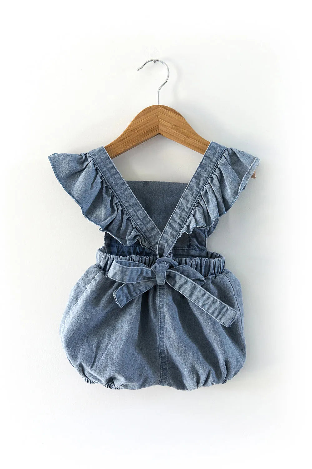 Denim Ruffle Romper - Reverie Threads