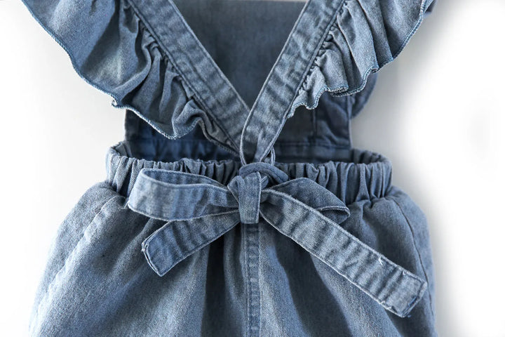 Denim Ruffle Romper - Reverie Threads