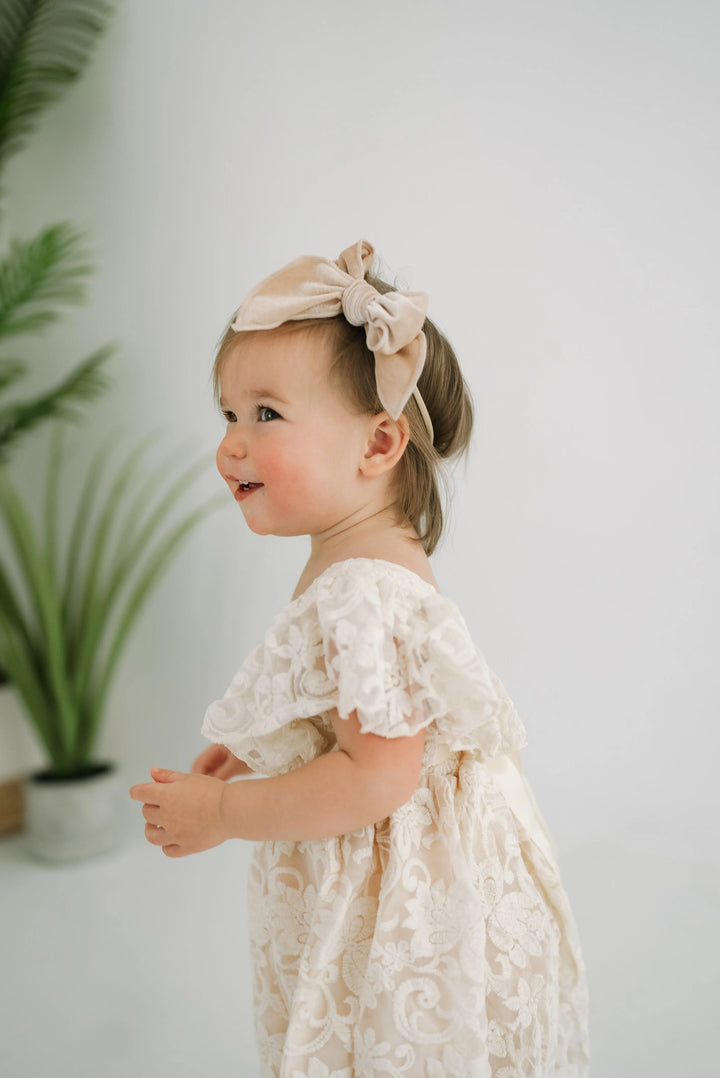 Abigail Headband in Velvet Oatmeal