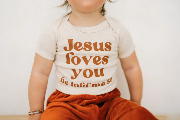 Jesus Loves You Retro Bodysuit or Tee