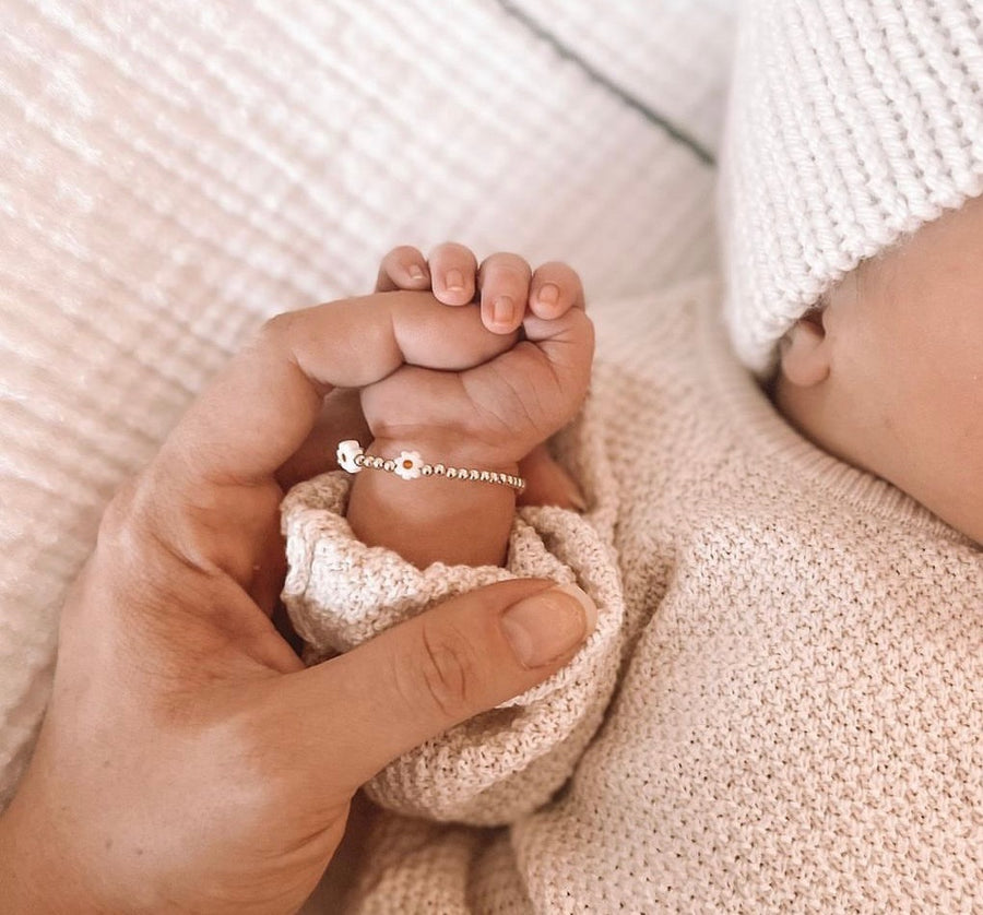 14K Gold Filled Daisy Mommy & Baby Bracelet