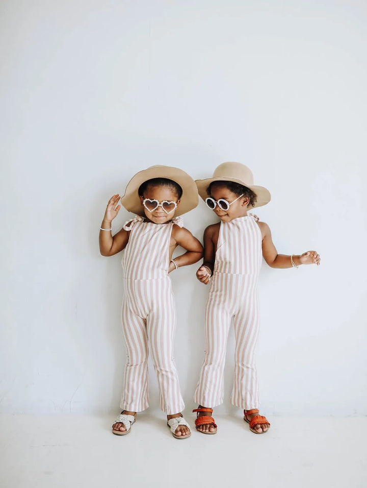 Hippie Vibes Jumpsuit in Pink Stripes