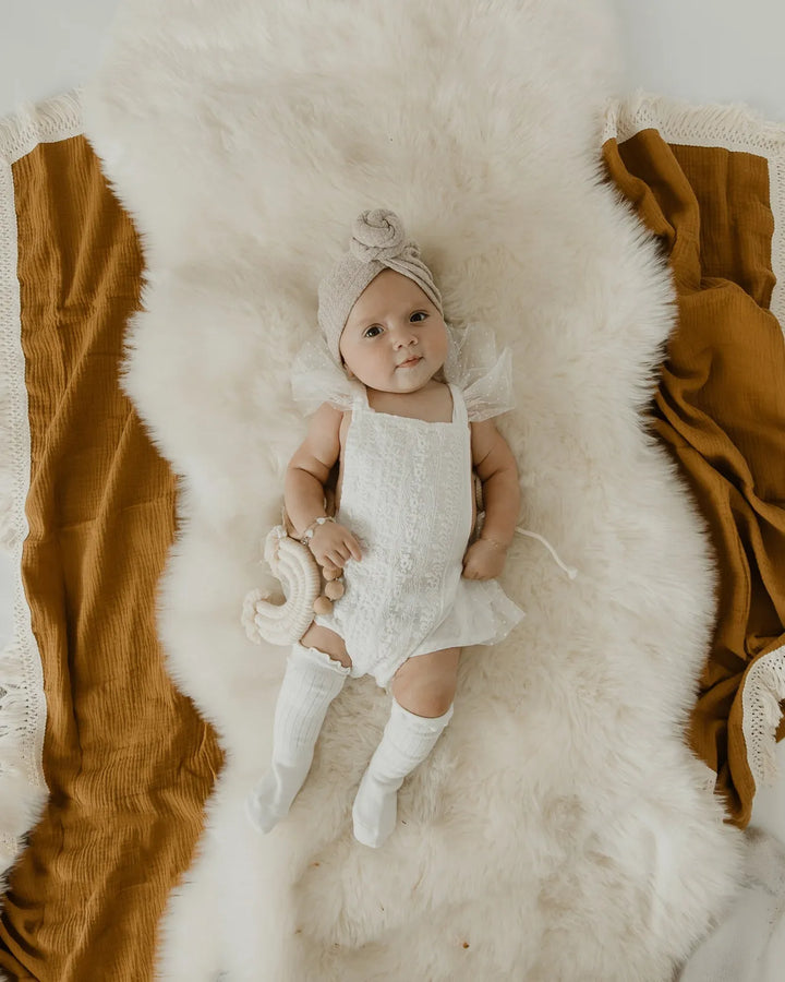 Knee High Socks in White