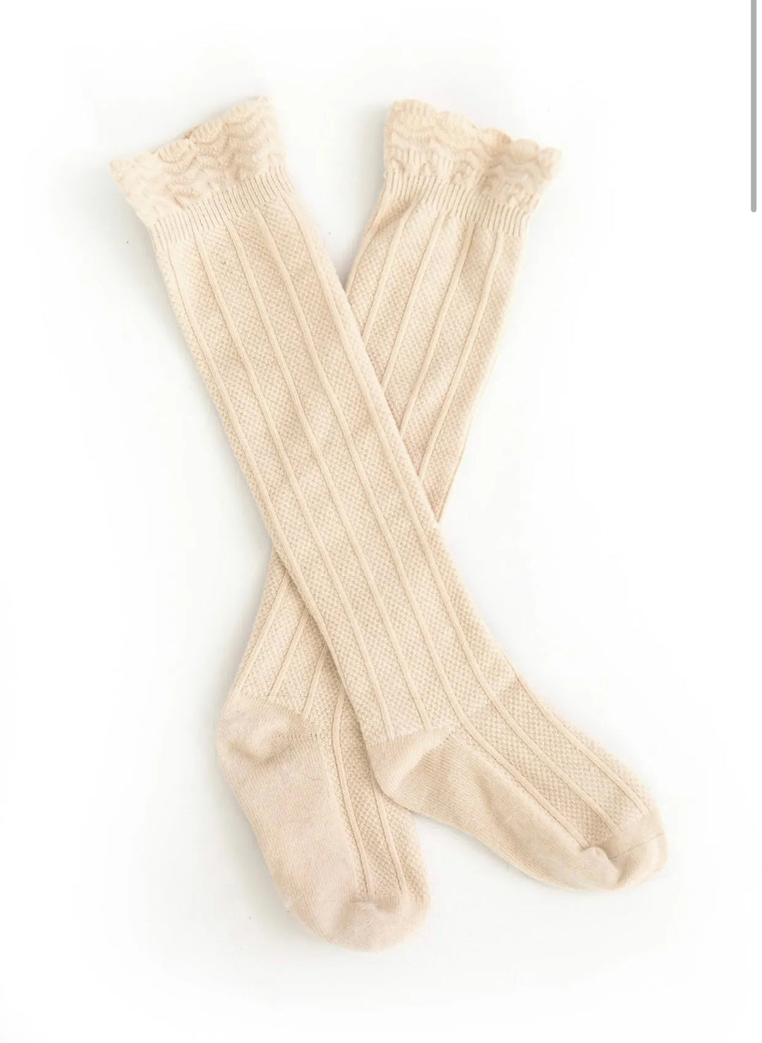 Knee High Socks in Beige