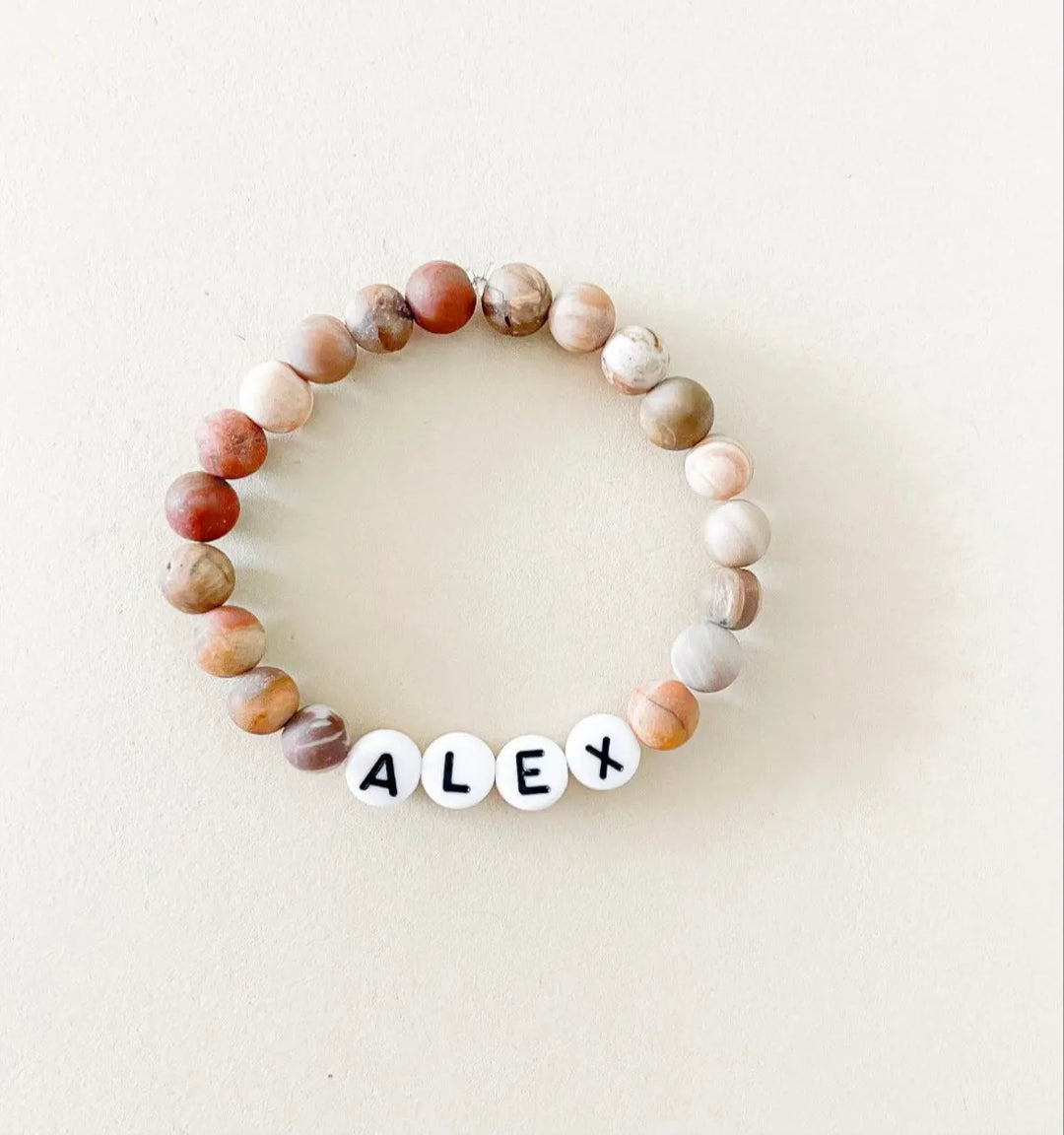 Personalized Gender Neutral Stone Name Bracelet – Baby to Adult, Boys or Girls.