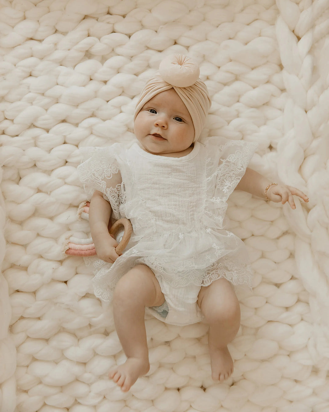 Evangeline Lace Romper in White