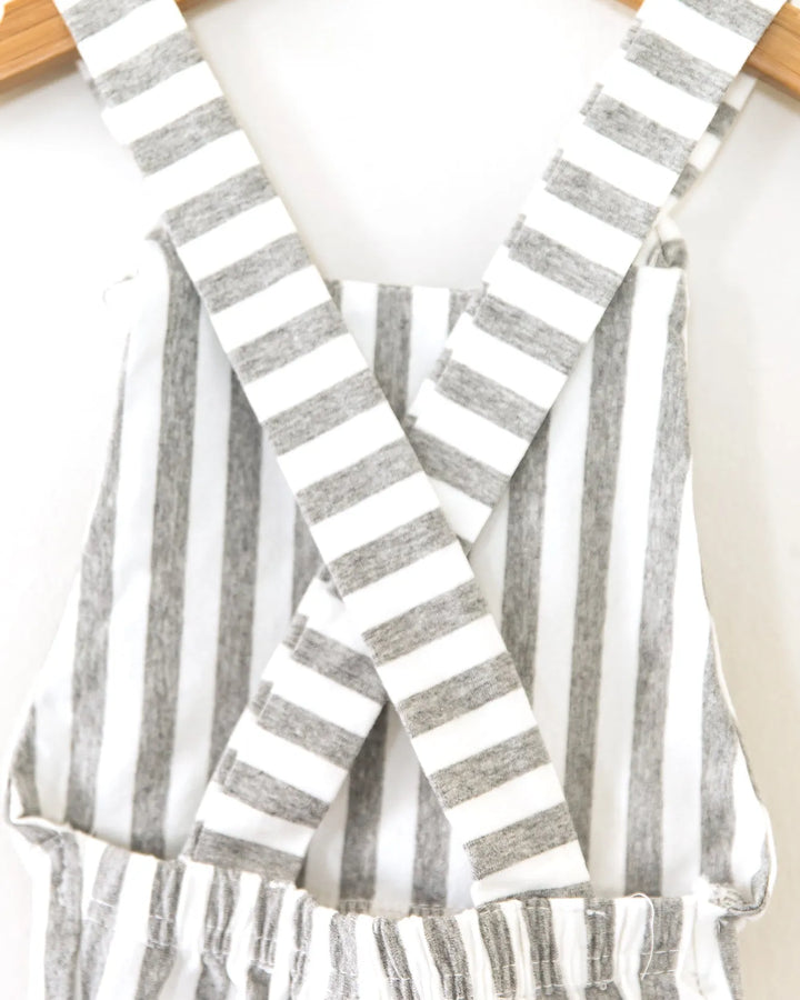 Hippie Vibes Jumpsuit in Gray Stripes