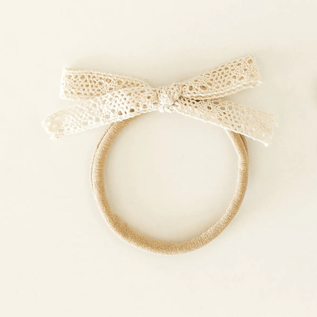 Classic Lacey Bow // Headband or Clip - Reverie Threads