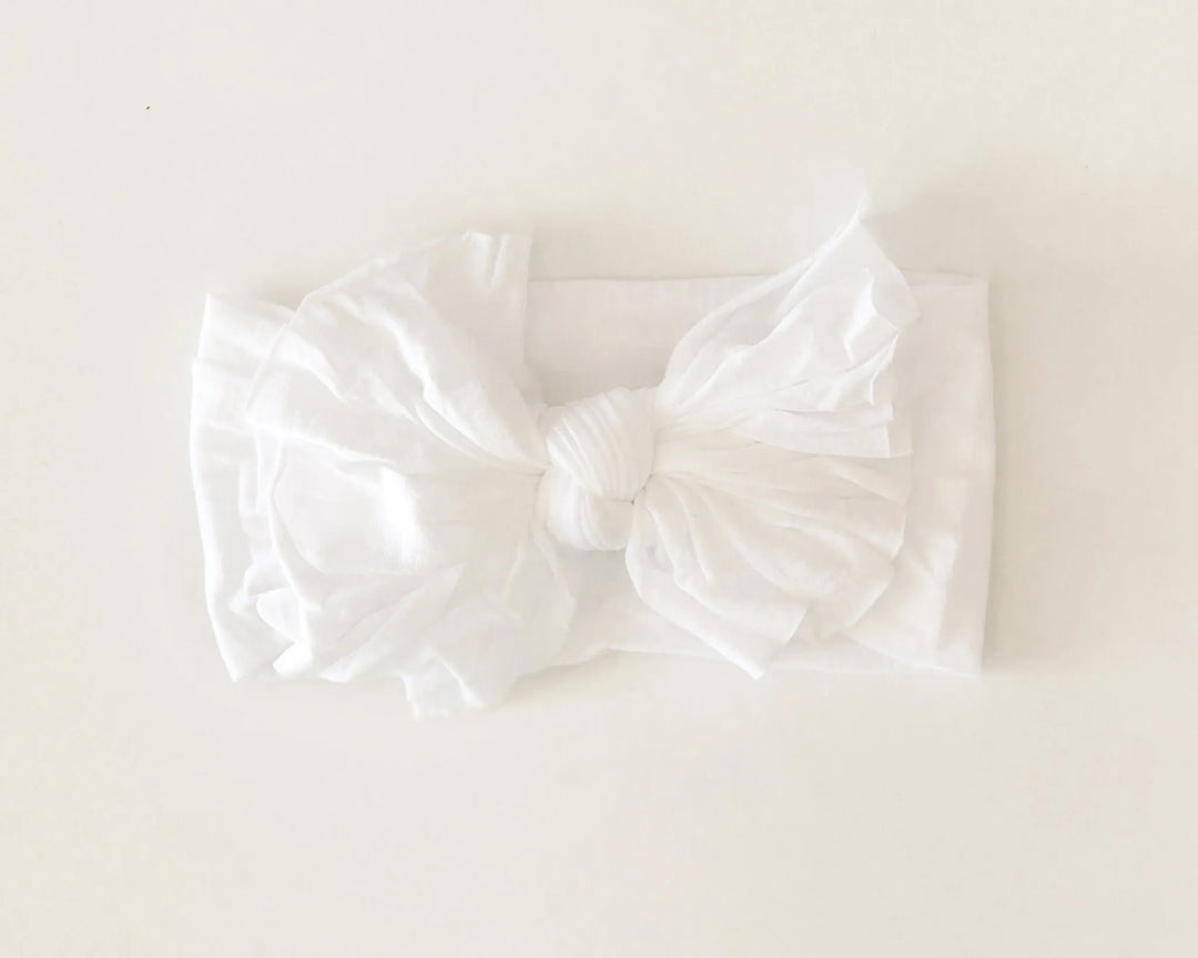 Hot Mess Nylon Headband in White - Reverie Threads