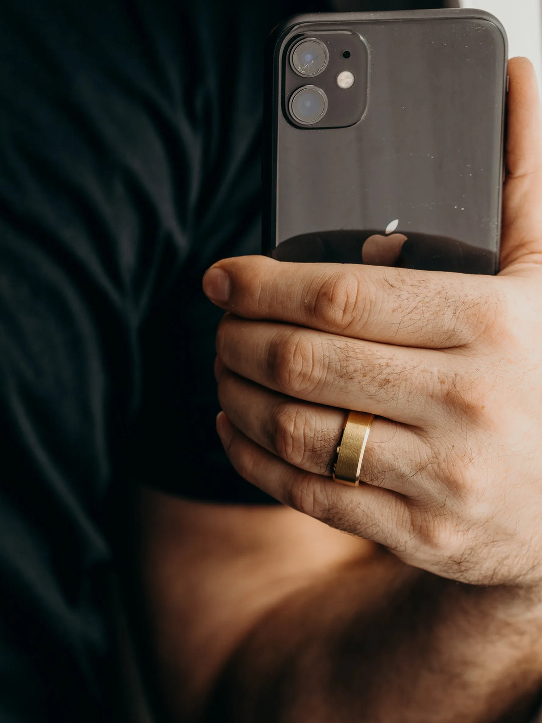 Men’s Ring in Brushed Gold