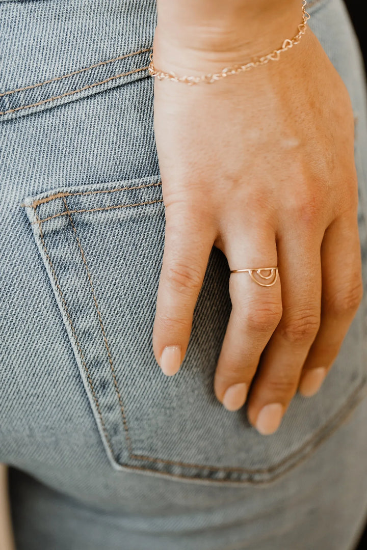 Gold Filled Rainbow Ring