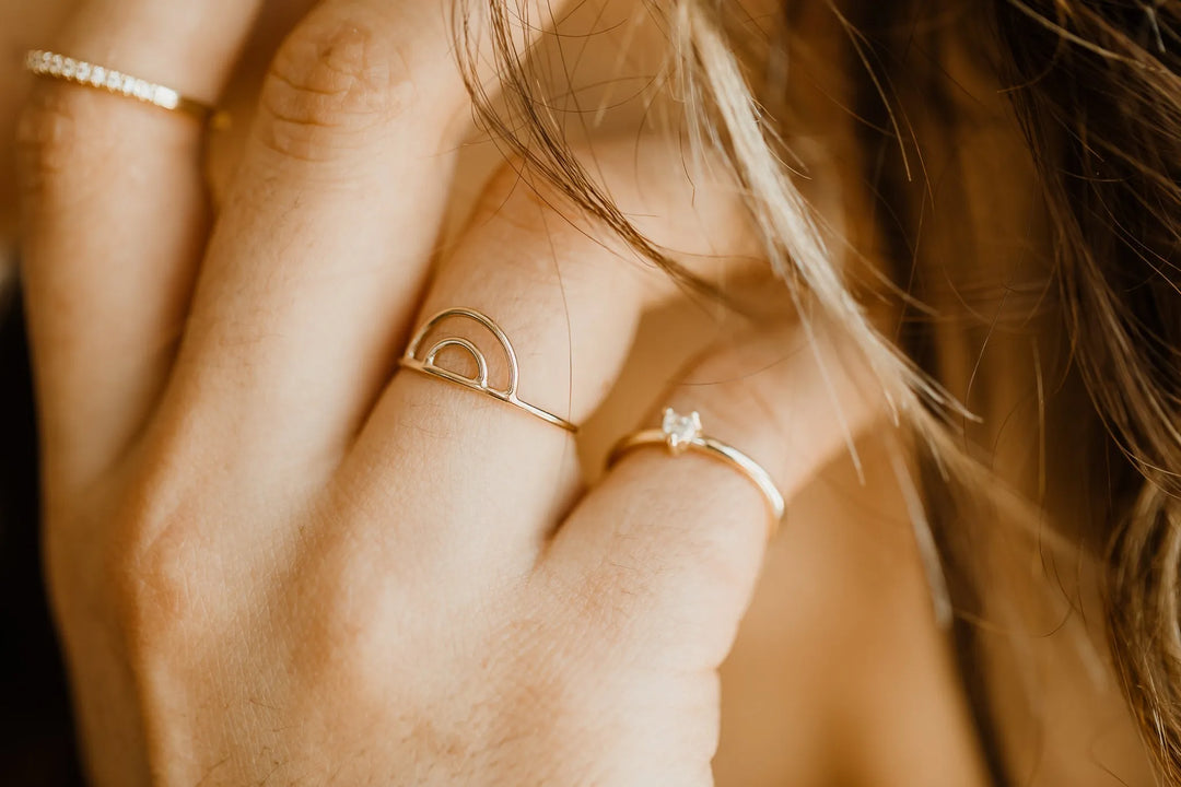 Gold Filled Rainbow Ring