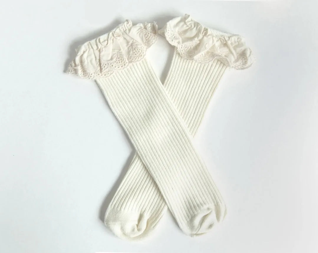 Lessie High Socks in Ivory