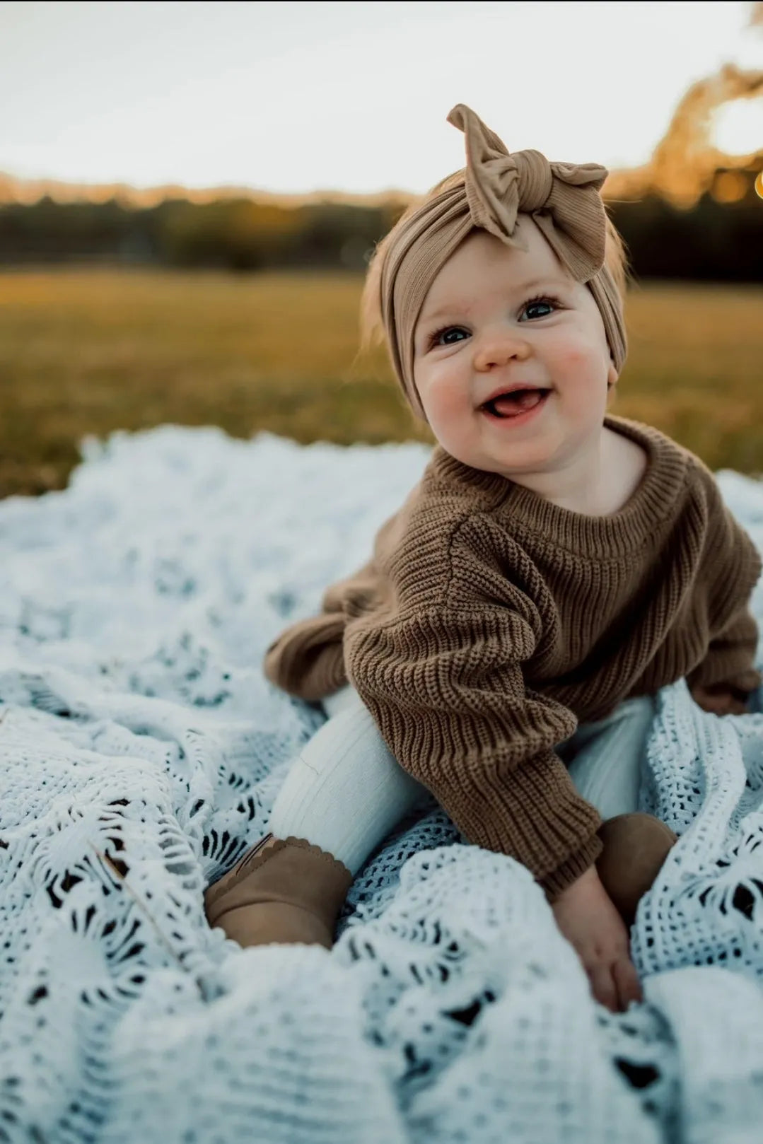 Tansy Knit Sweater in Brown