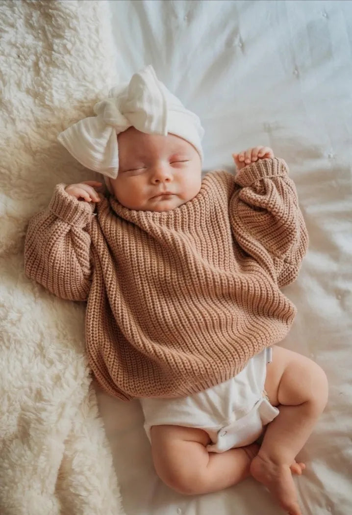 Tansy Knit Sweater in Brown