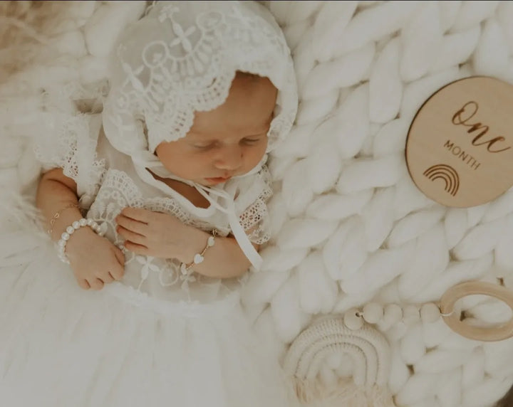 Magnolia Baptism Blessing Dress & Bonnet