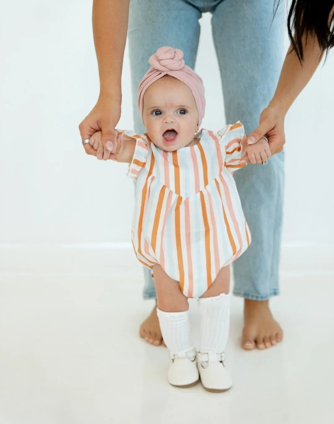 Little Knots Turban in Dusty Pink