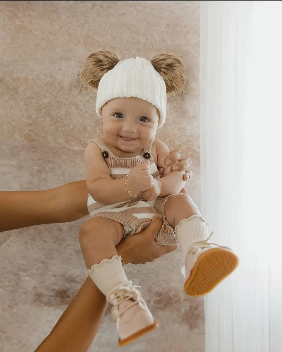 Julia Beanie in Ivory