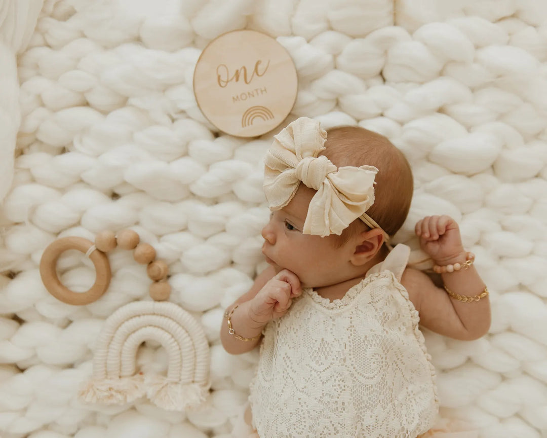 Harlow Headband in Beige