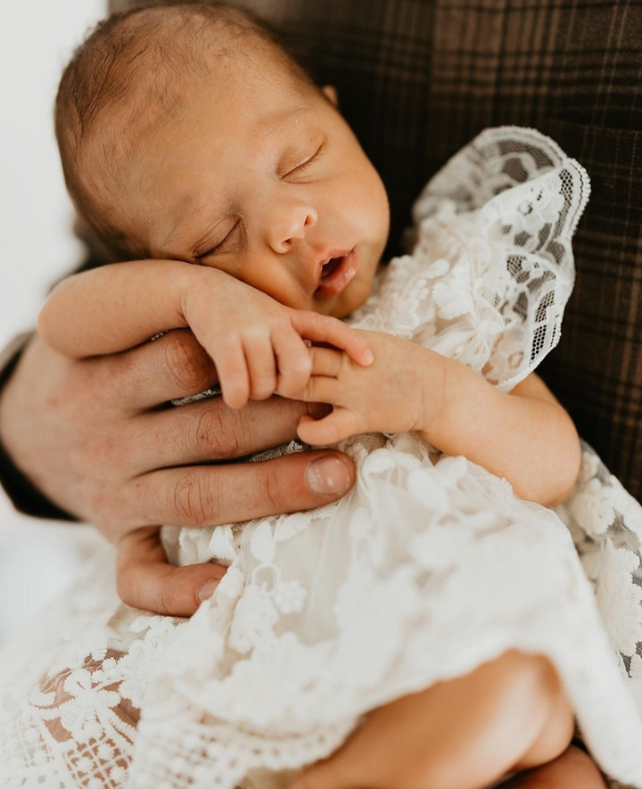 Everly Lace Romper in Ivory