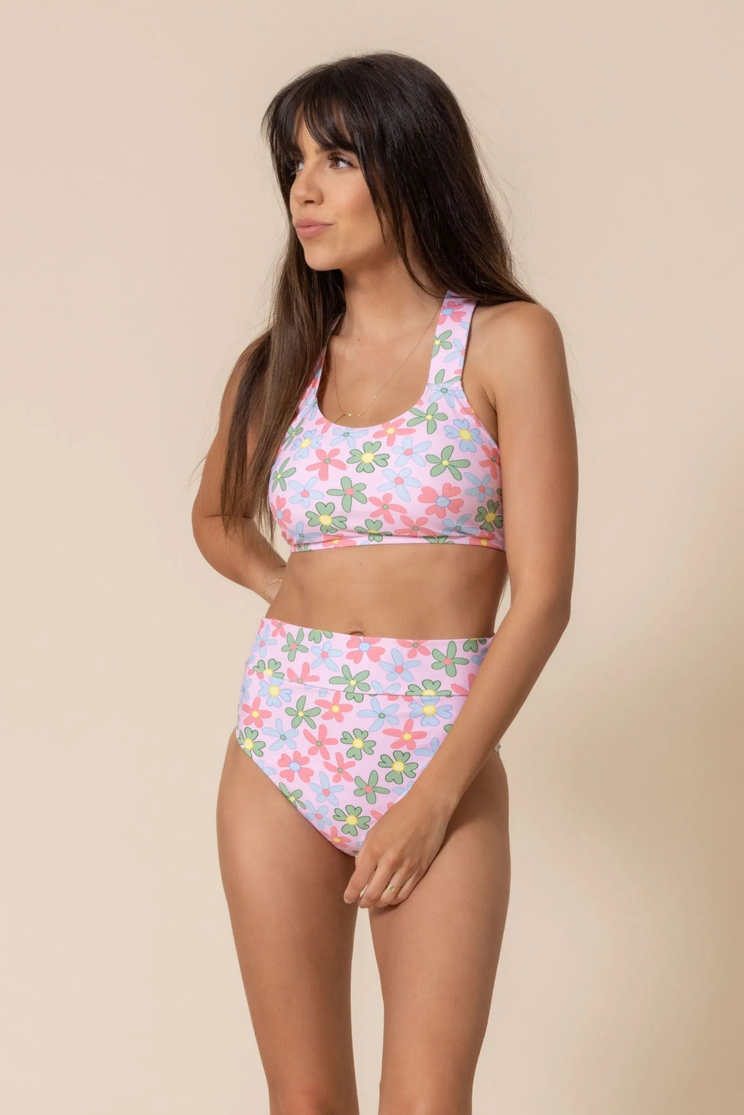 Women's Basic Bikini | Colorful Floral