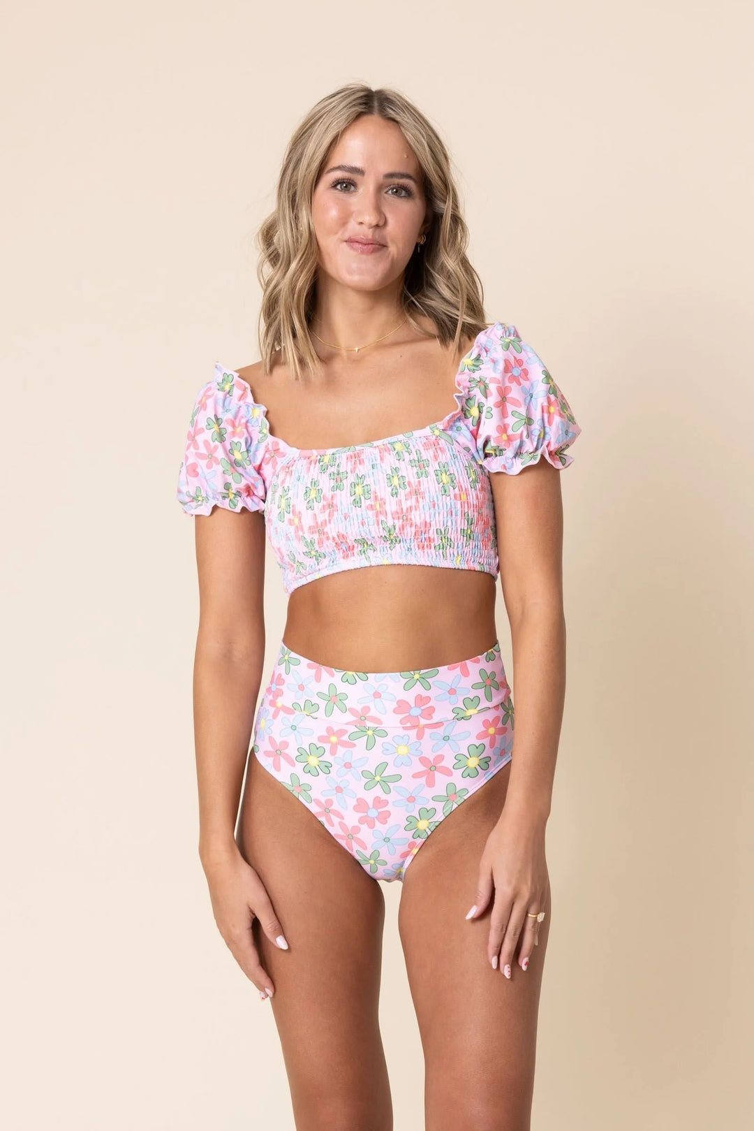 Women's Sleeved Bikini | Colorful Floral