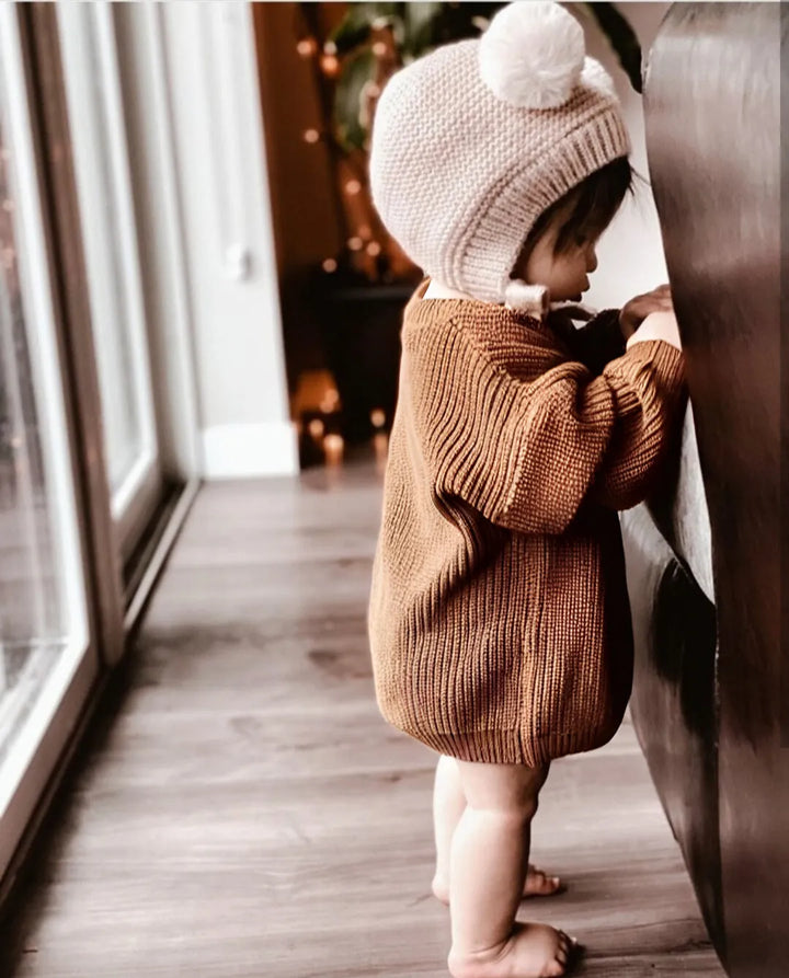 Tansy Knit Sweater in Brown