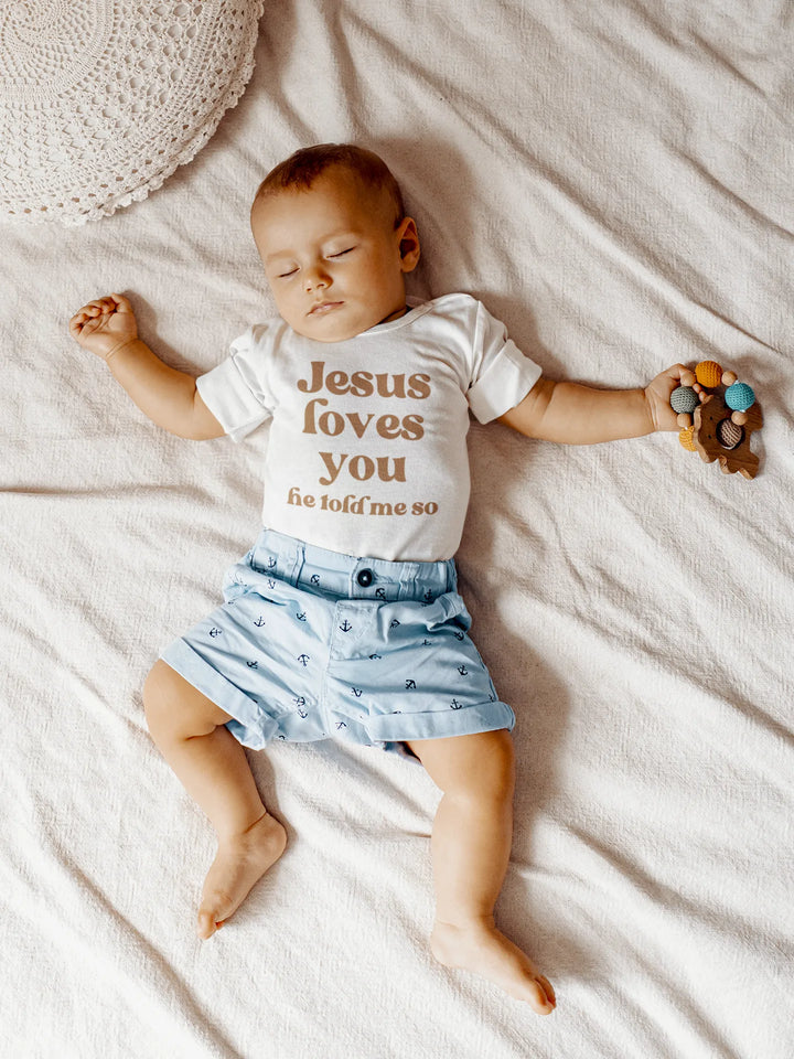 Jesus Loves You Retro Bodysuit or Tee