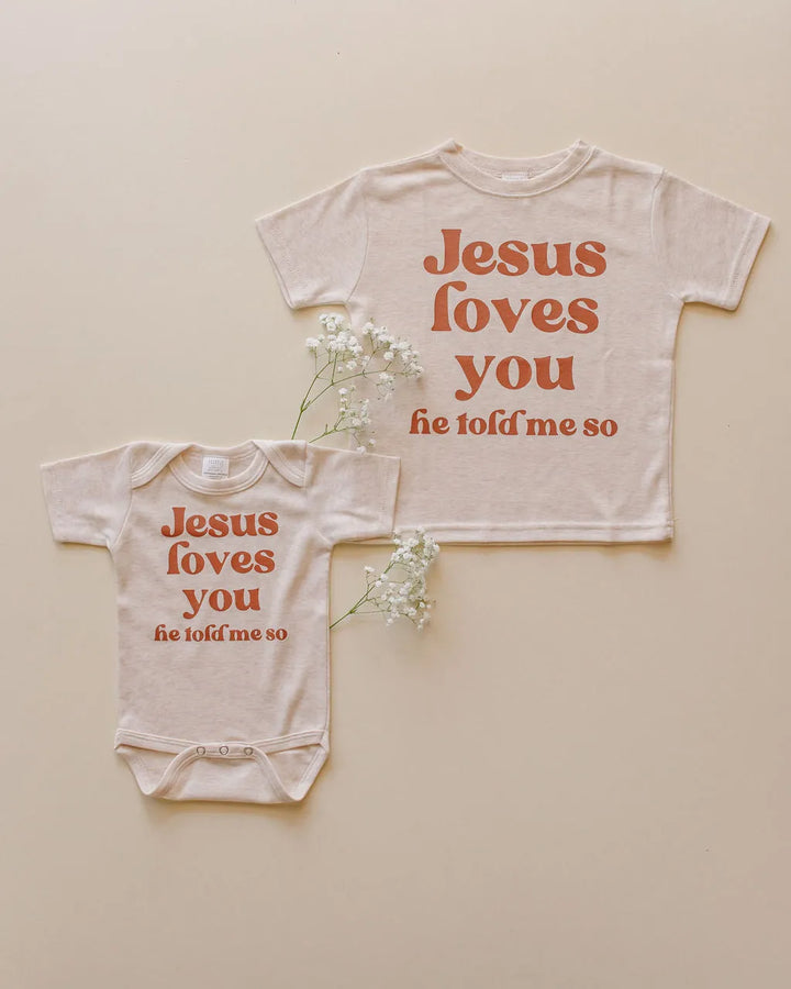 Jesus Loves You Retro Bodysuit or Tee