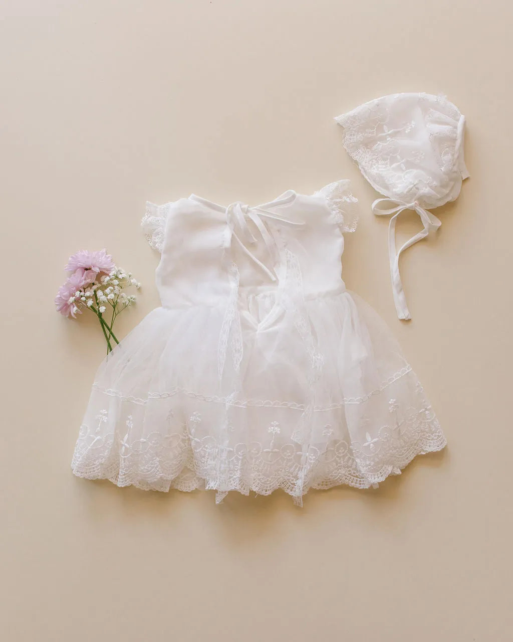 Magnolia Baptism Blessing Dress & Bonnet