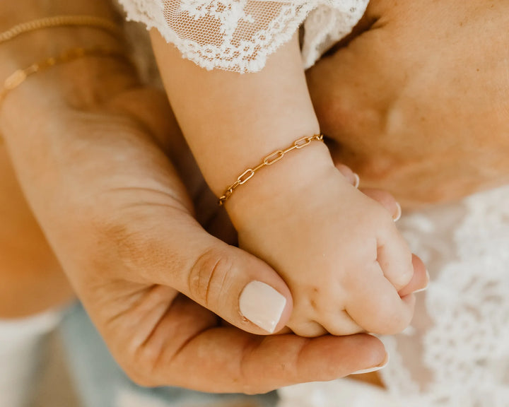 Mommy & Me Paperclip Bracelet - 14K Gold Filled