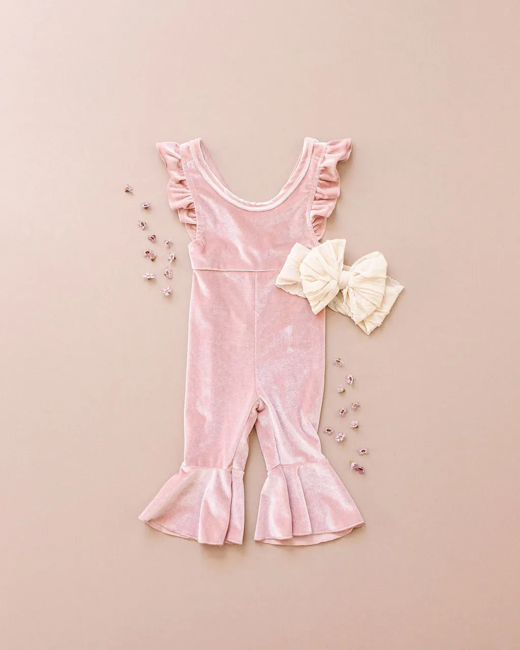 Dinah Velvet Jumpsuit in Pink