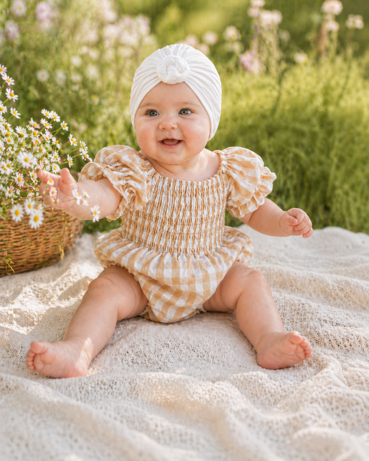 Greta Romper in Buffalo Beige