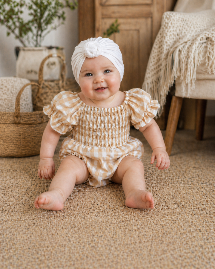 Greta Romper in Buffalo Beige