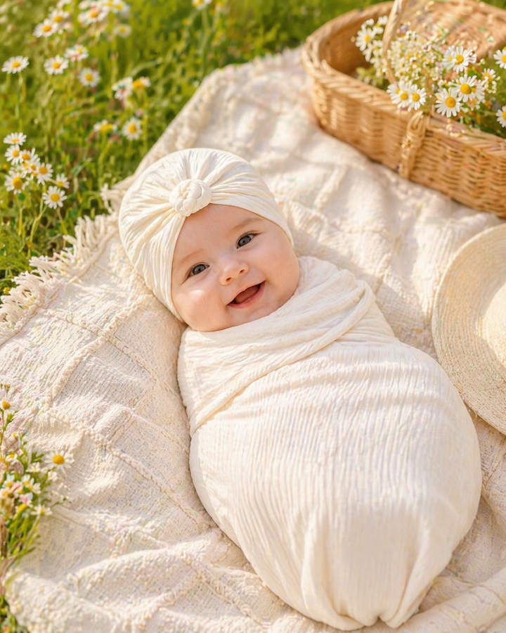 Little Knots Turban in White