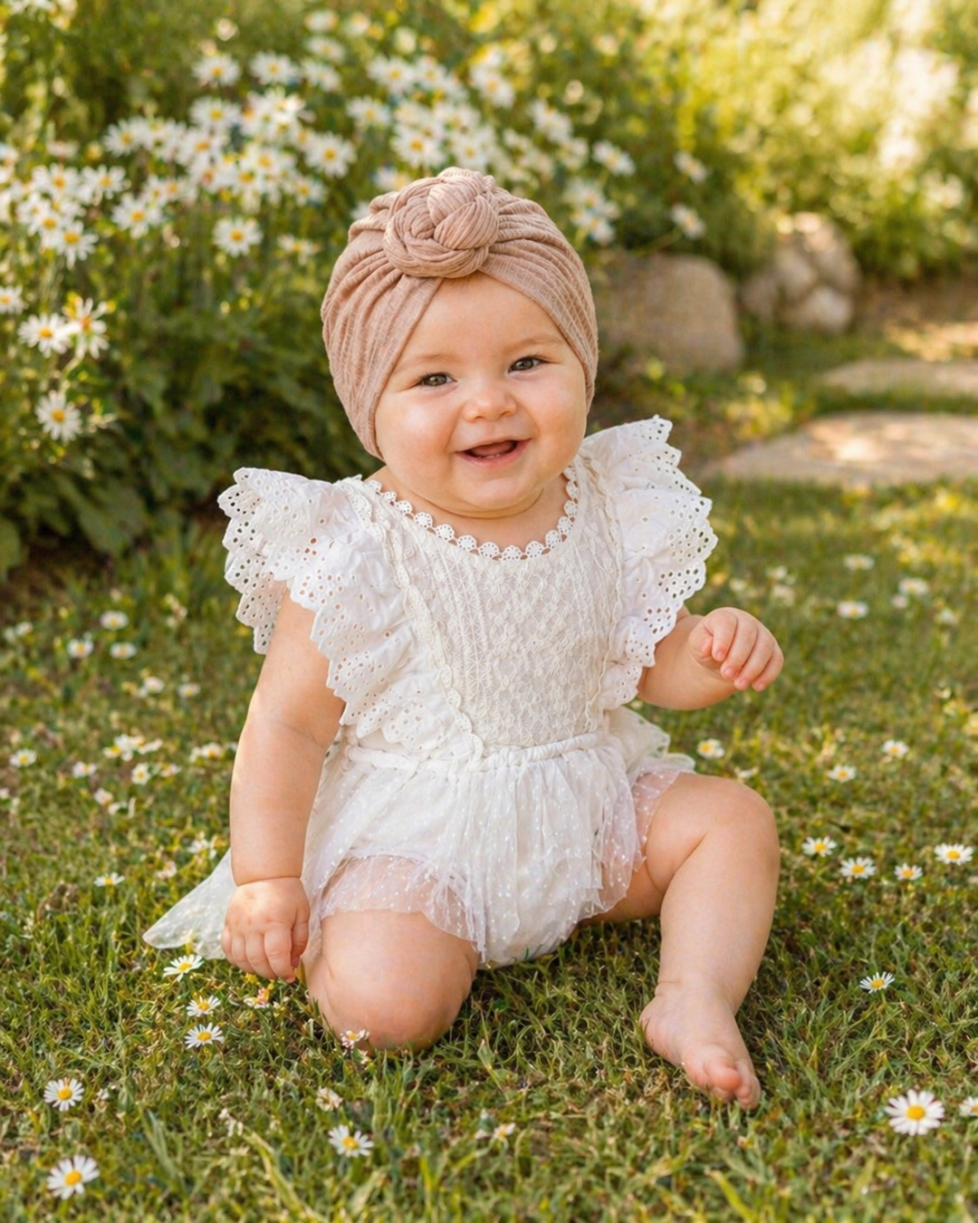 Little Knots Turban in Caramel